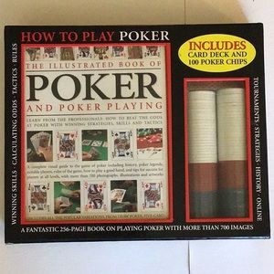 How to play poker, including book chips and cards.